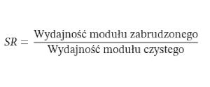 współczynnik zabrudzenia panelu PV