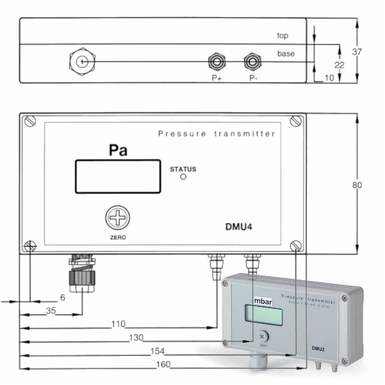 DMU2 pressure transducer