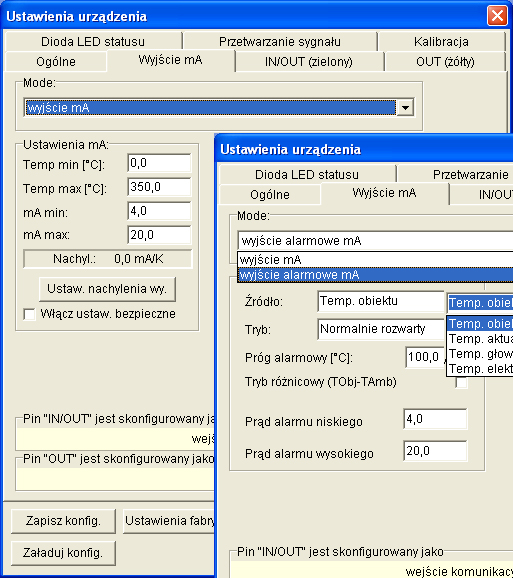 Oprogramowanie do pirometrów OPTRIS