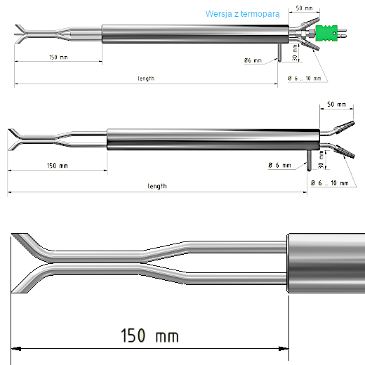 table pitot tubes type S 2