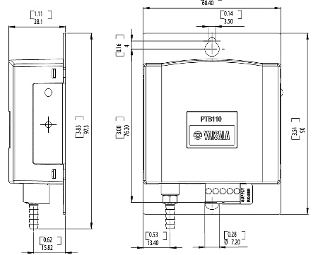 wymiary PTB110